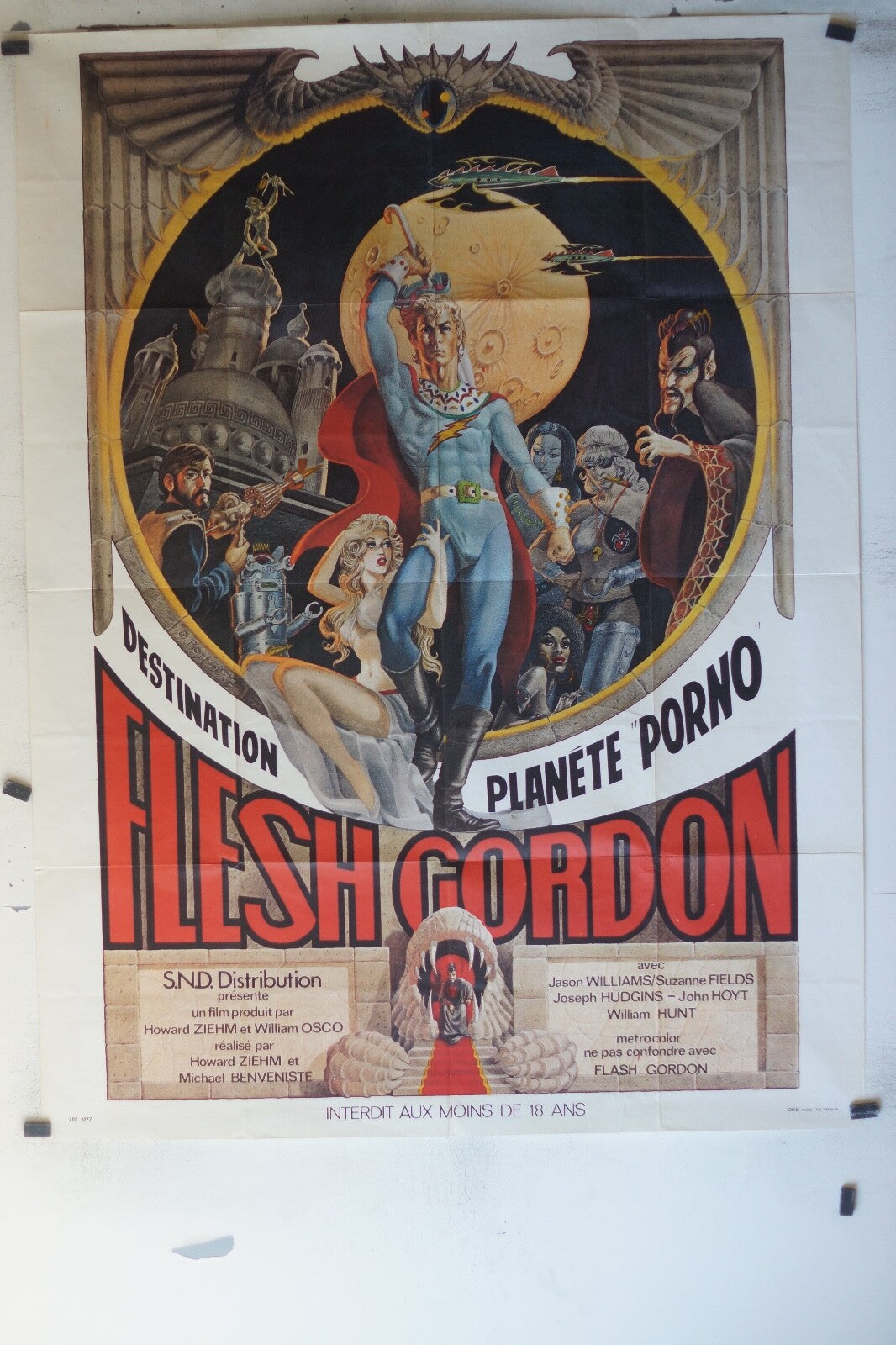 FLESH GORDON POSTER ORIGINAL 120x160 Jason Williams , Suzanne Fields