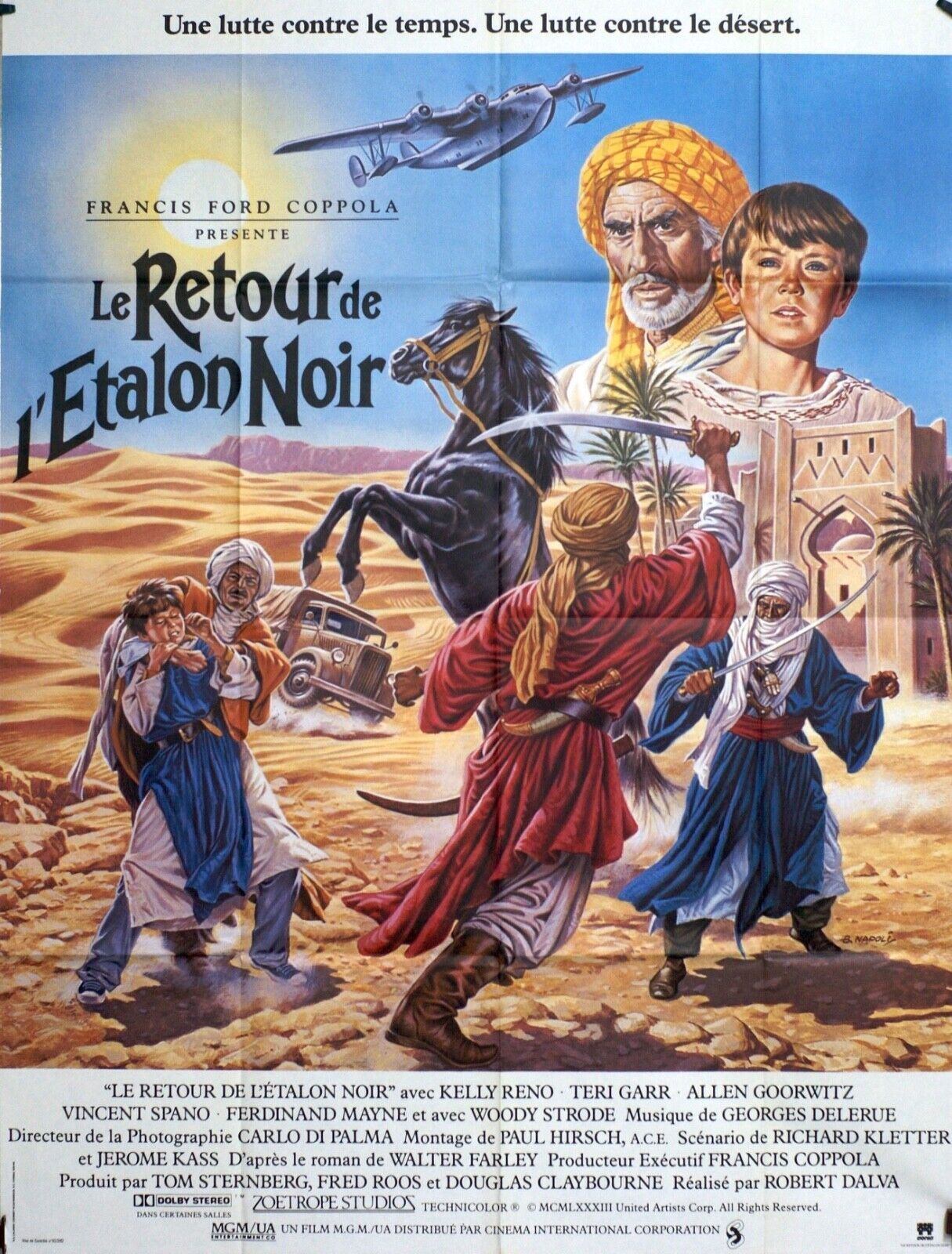 LE RETOUR DE L’ÉTALON NOIR MOVIE POSTER ORIGINAL 120x160 KELLY RENO