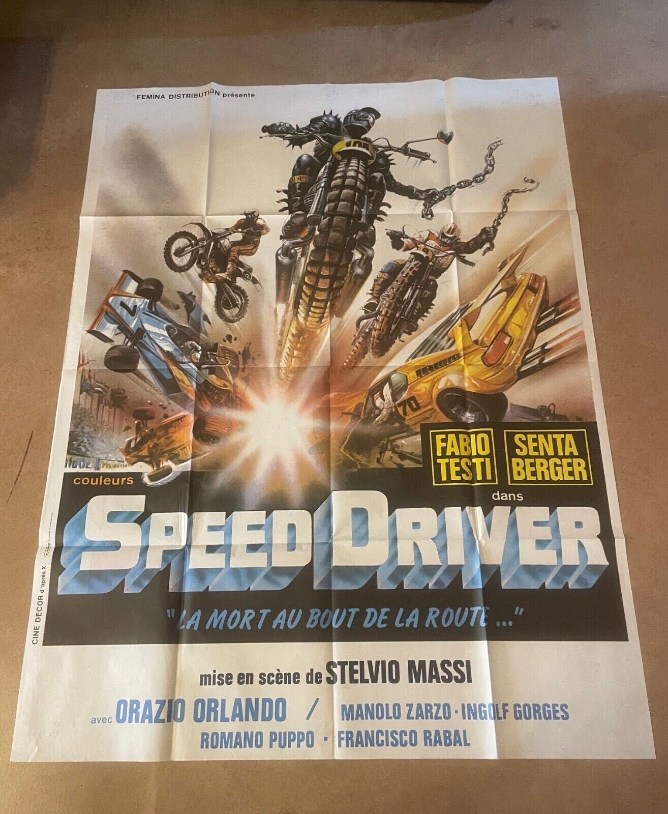 SPEED DRIVER MOVIE POSTER ORIGINAL 120x160 ORAZIO ORLANDO