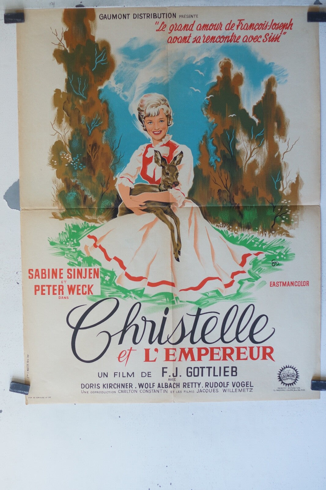 CHRISTELLE ET L’EMPEREUR movie poster ORIGINAL 60x80 Sabine Sinjen , Peter Weck