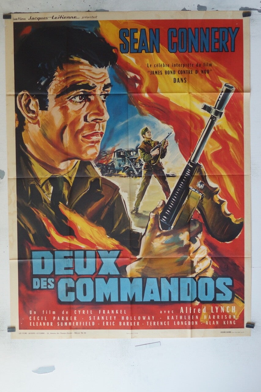 DEUX DES COMMANDOS MOVIE POSTER ORIGINAL 120x160 SEAN CONNERY – ALFRED LYNCH