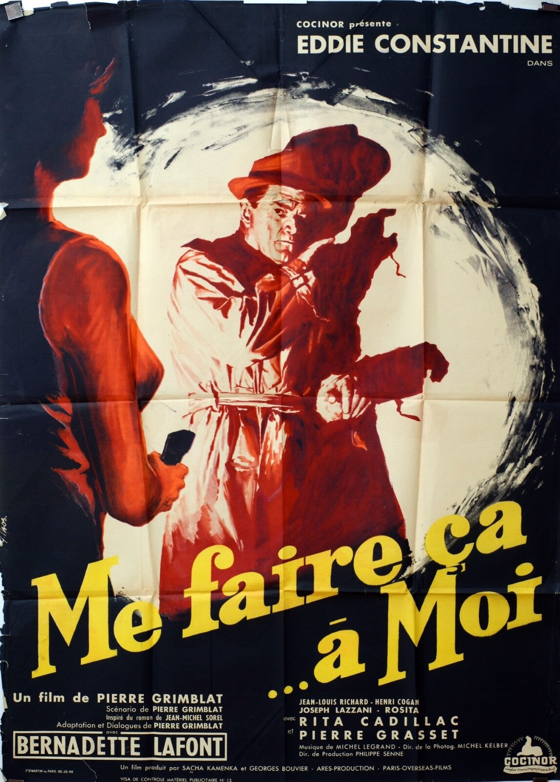 ME FAIRE CA …À MOI MOVIE POSTER ORIGINAL 120x160 EDDIE CONSTANTINE