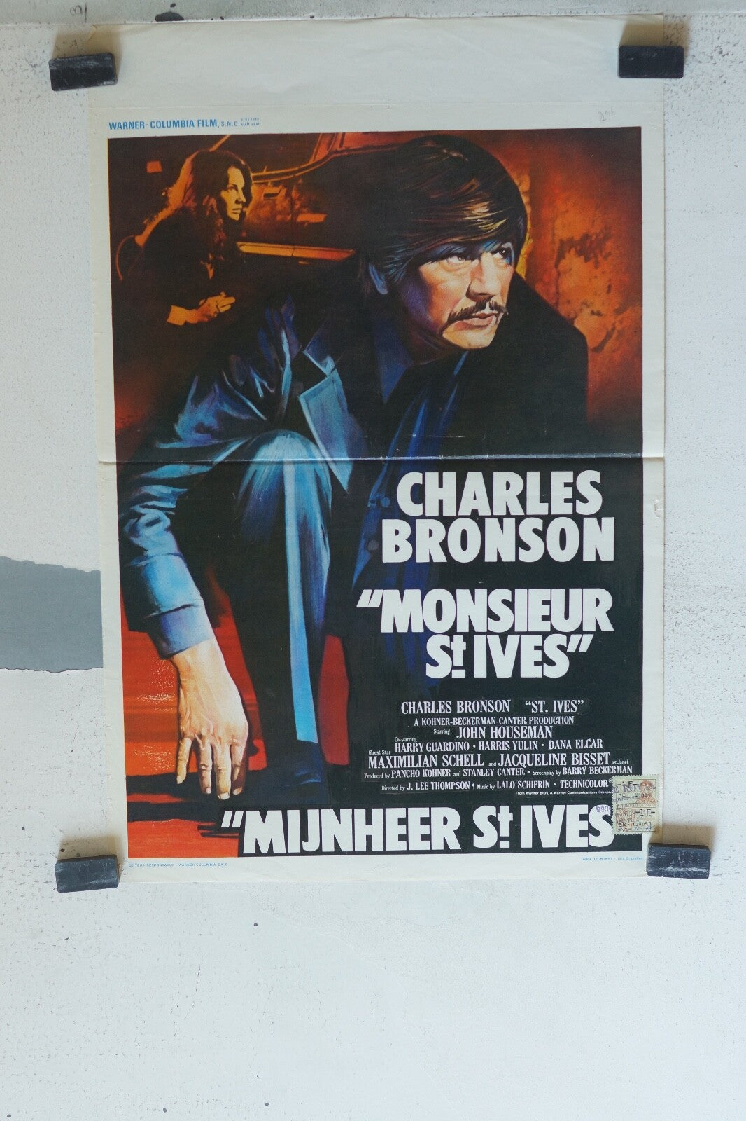 MONSIEUR ST IVES POSTER ORIGINAL 54x36 Charles Bronson , John Houseman