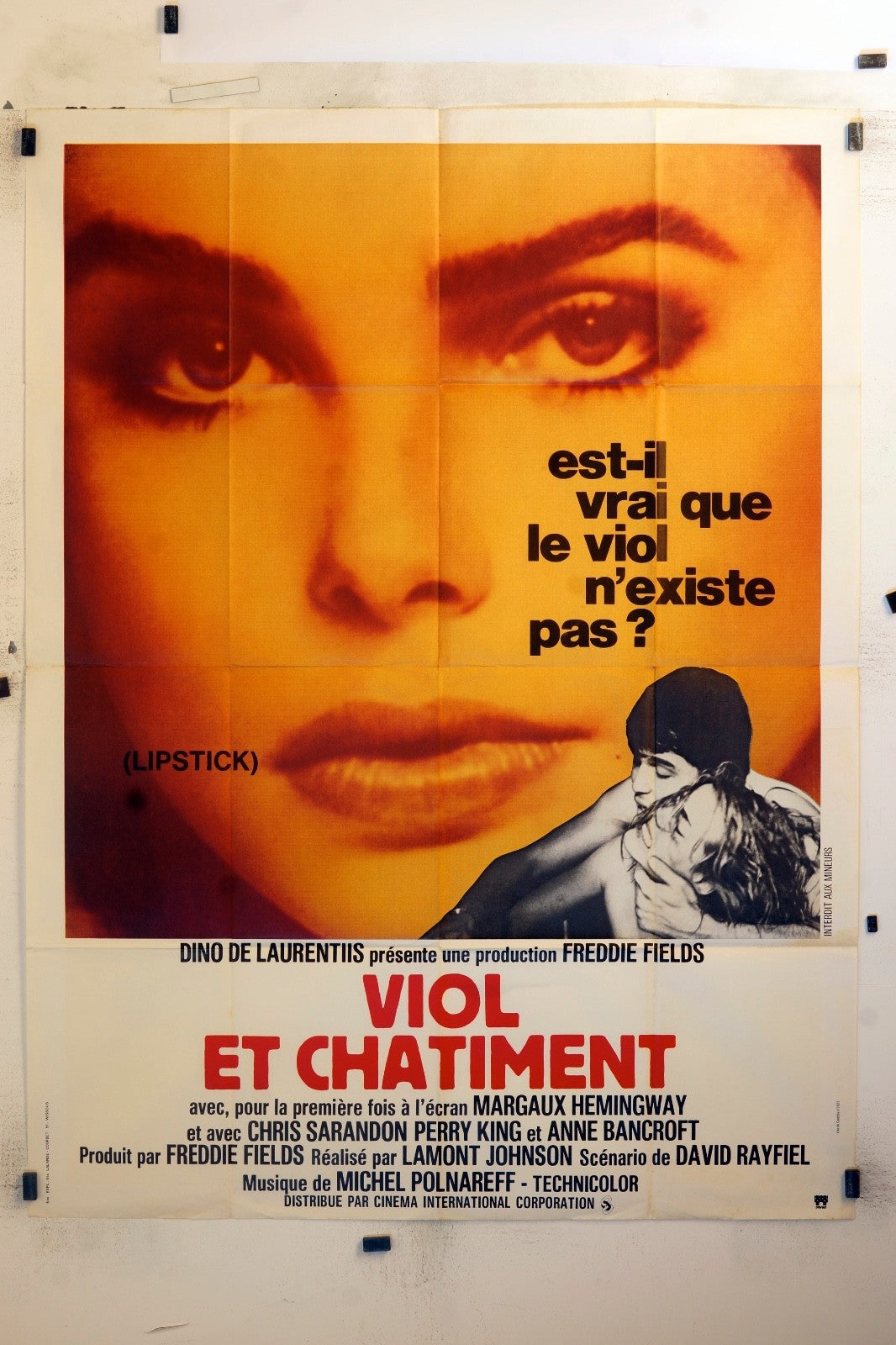 VIOL ET CHATIMENT CHRIS SARANDON MOVIE POSTER ORIGINAL120x160