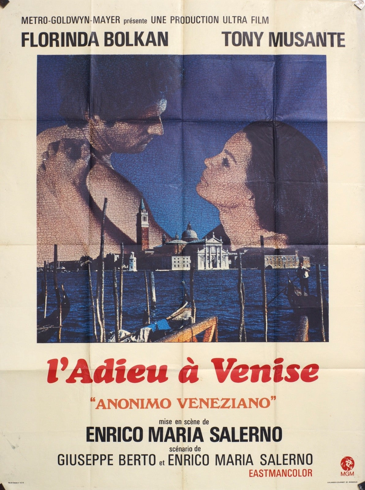L’ADIEU À VENISE FLORINDA BOLKAN MOVIE POSTER ORIGINAL 120x160