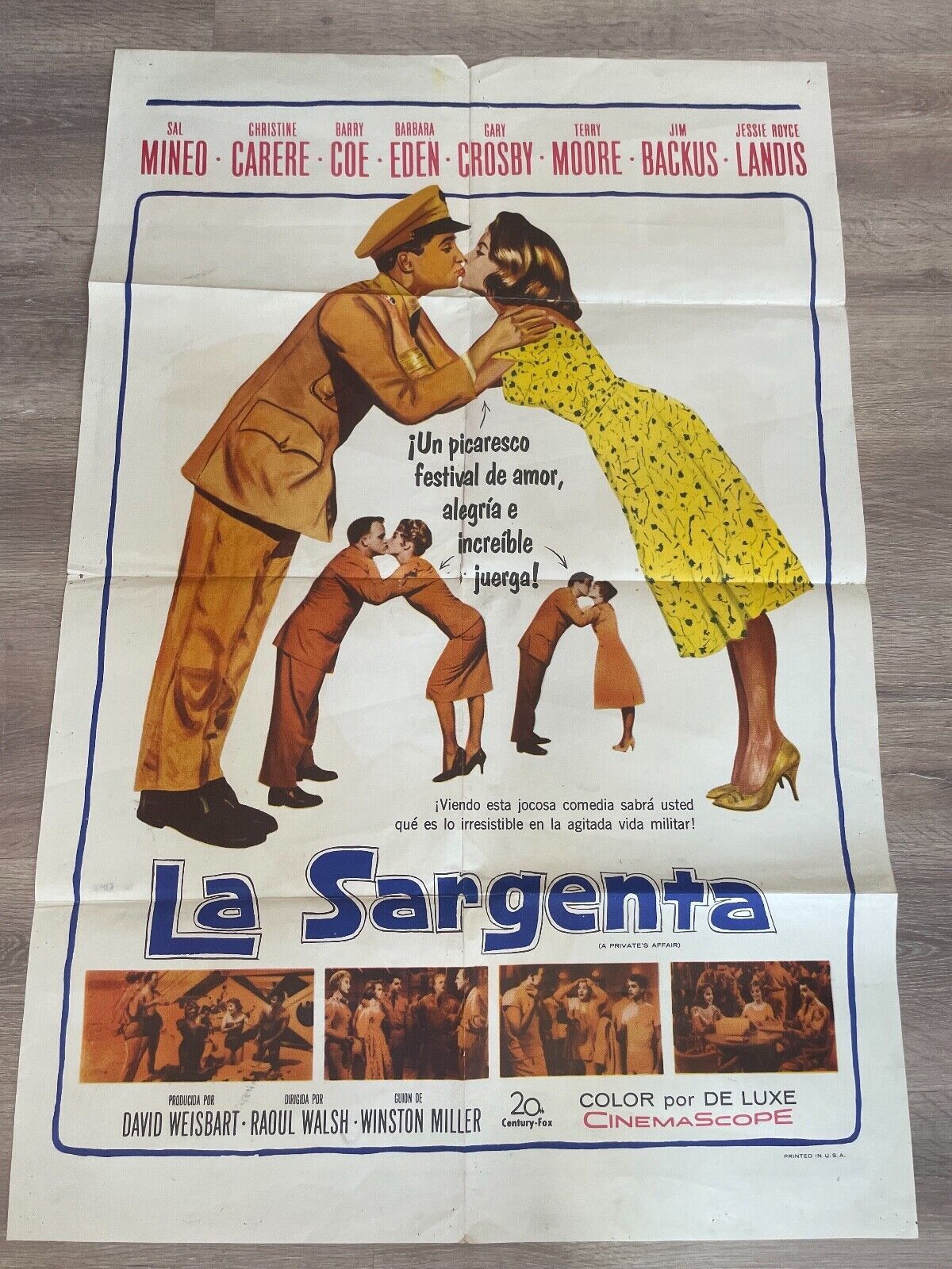 LA SARGENTA MOVIE POSTER ORIGINAL VINTAGE (70X100) SAL MINEO