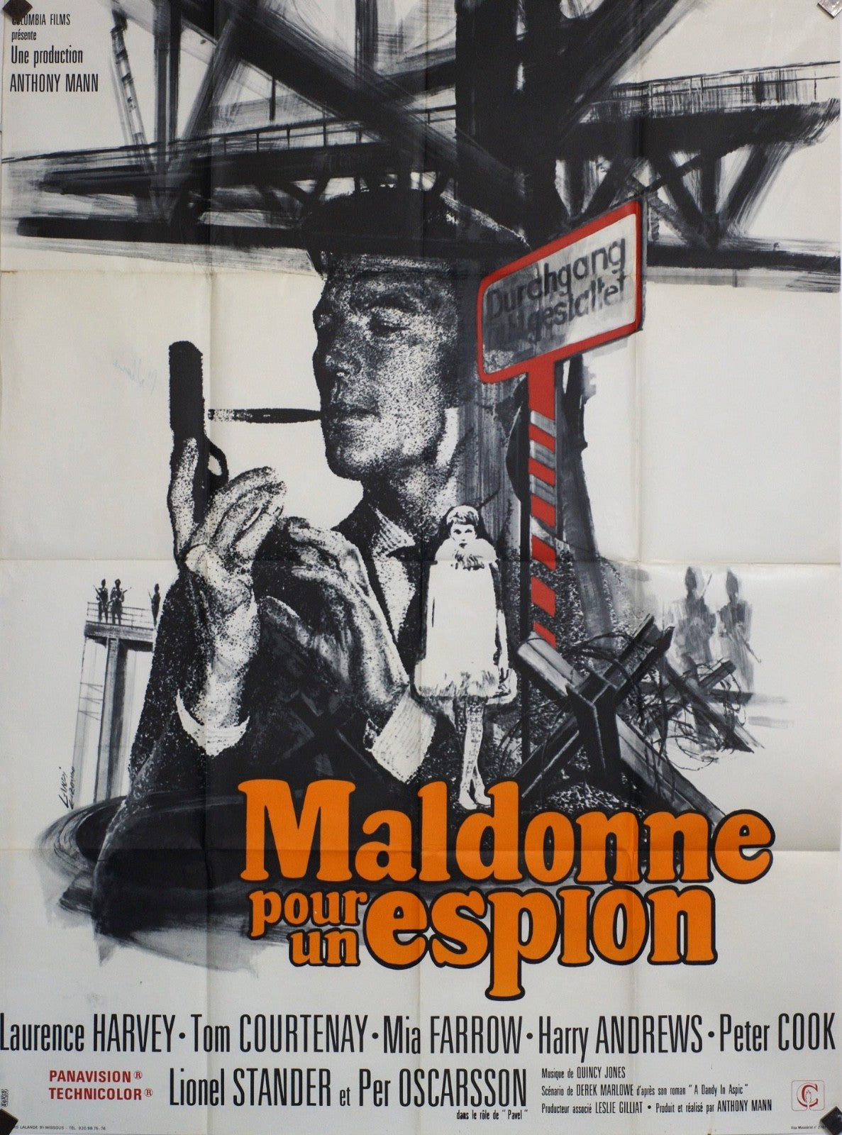 MALDONE POUR UN ESPION LAURENCE HARVEY MOVIE POSTER ORIGINAL 120x160