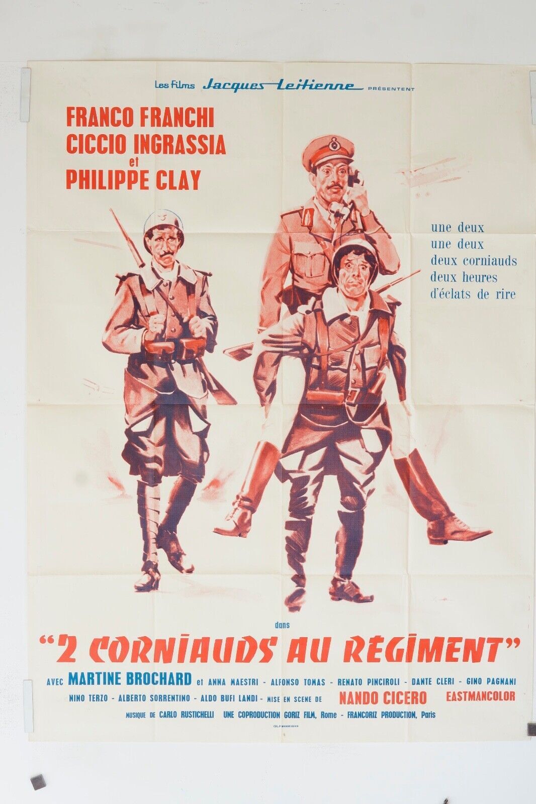 2 CORNIAUDS AU RÉGIMENT MOVIE POSTER ORIGINAL 120x160 BRUCE LEE