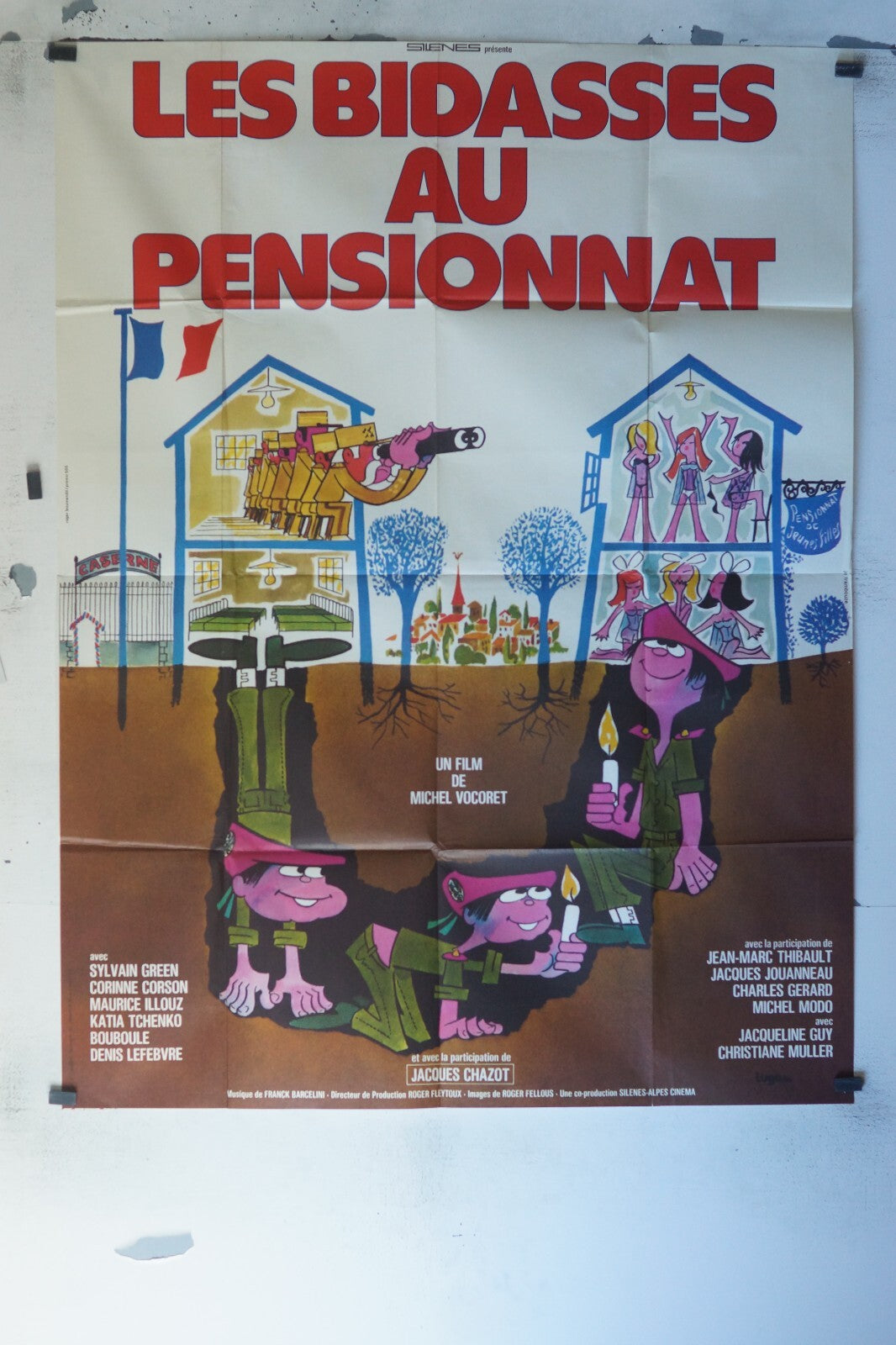 LES BIDASSES AU PENSIONNAT, MOVIE POSTER ORIGINAL 120x160, SYLVAIN GREEN