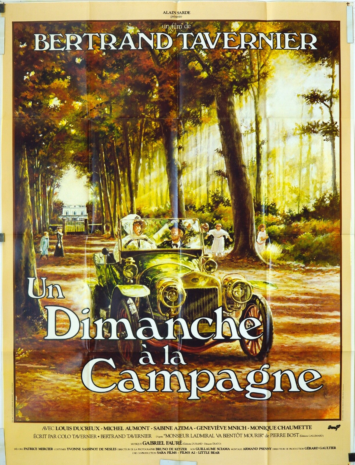 DIMANCHE À LA CAMPAGNE MOVIE POSTER ORIGINAL 120x160 BERTRAND TAVERNIER