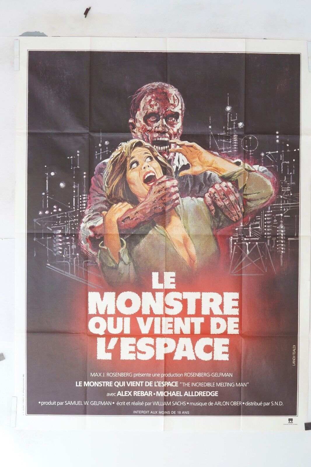 LE MONSTRE QUI VIENT DE L’ESPACE ORIGINAL MOVIE POSTER 120x160 ALEX REBAR