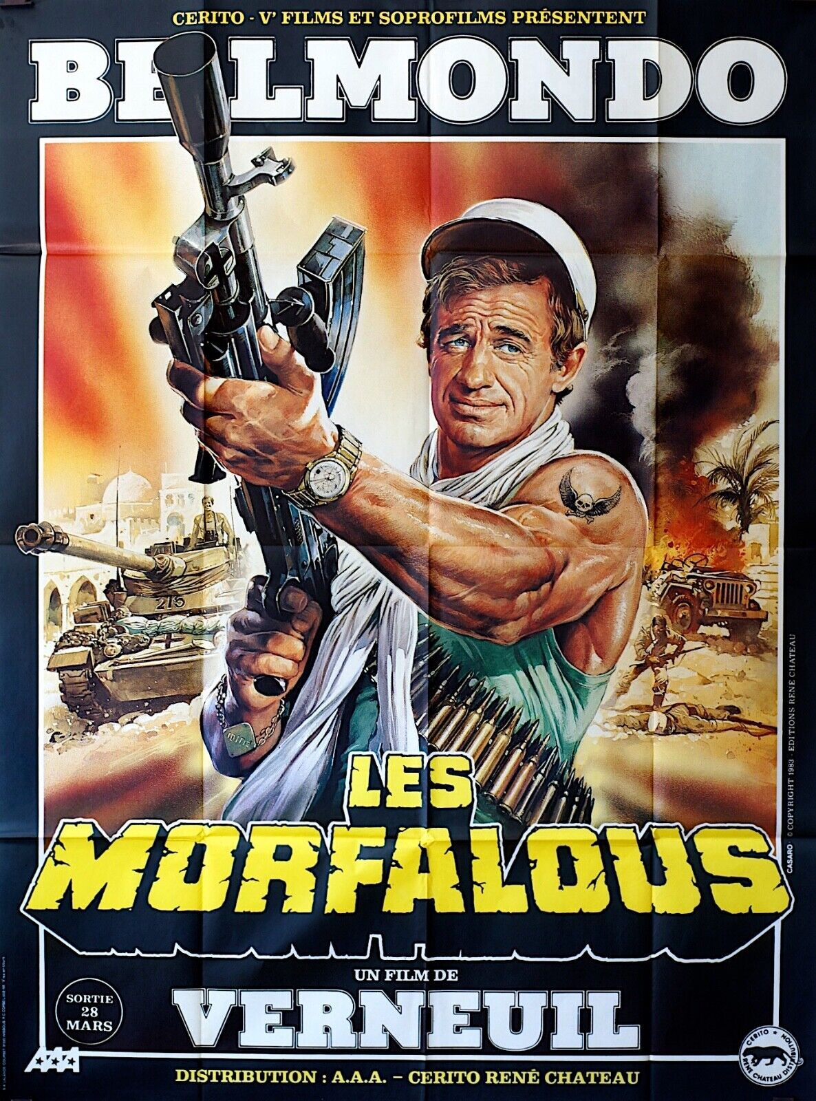 LES MORFALOUS MOVIE POSTER ORIGINAL (120X160) BELMONDO