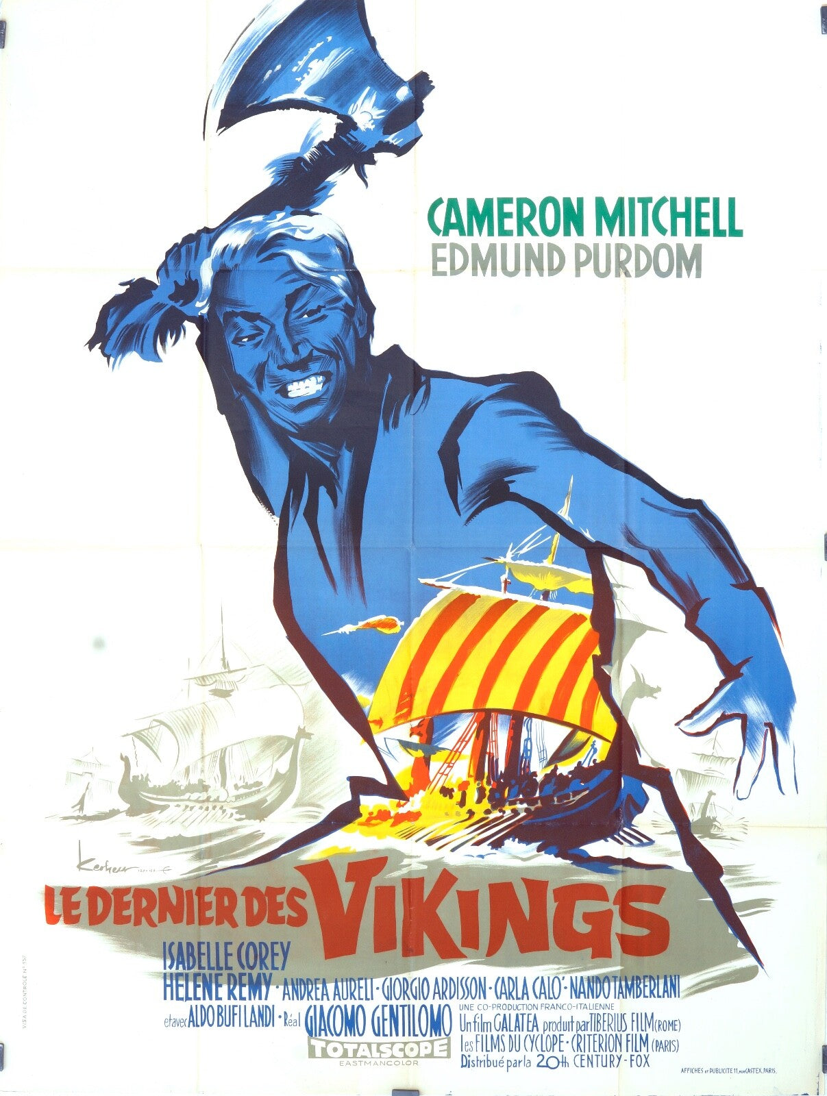 LE DERNIER DES VIKINGS ORIGINAL POSTER 120x160 CAMERON MITCHELL