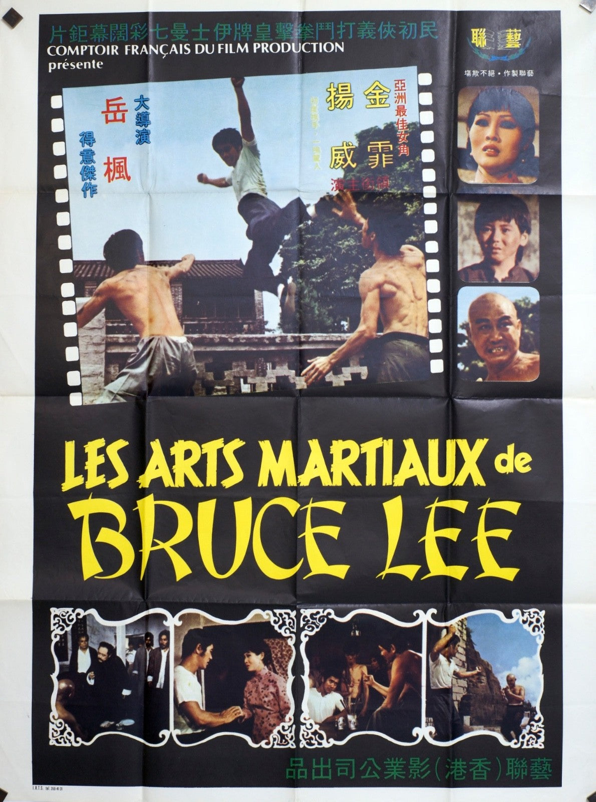 LES ARTS MARTIAUX BRUCE LEE movie poster ORIGINAL 120x160