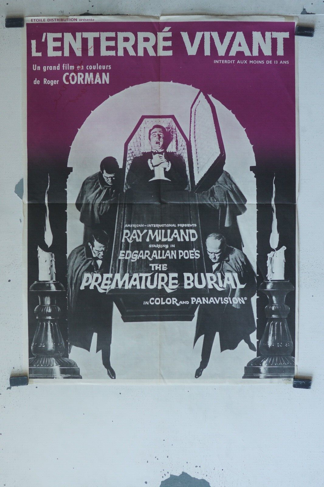 L’ENTÉRRÉ VIVANT (1962) MOVIE POSTER 120x160 RAY MILLAND,