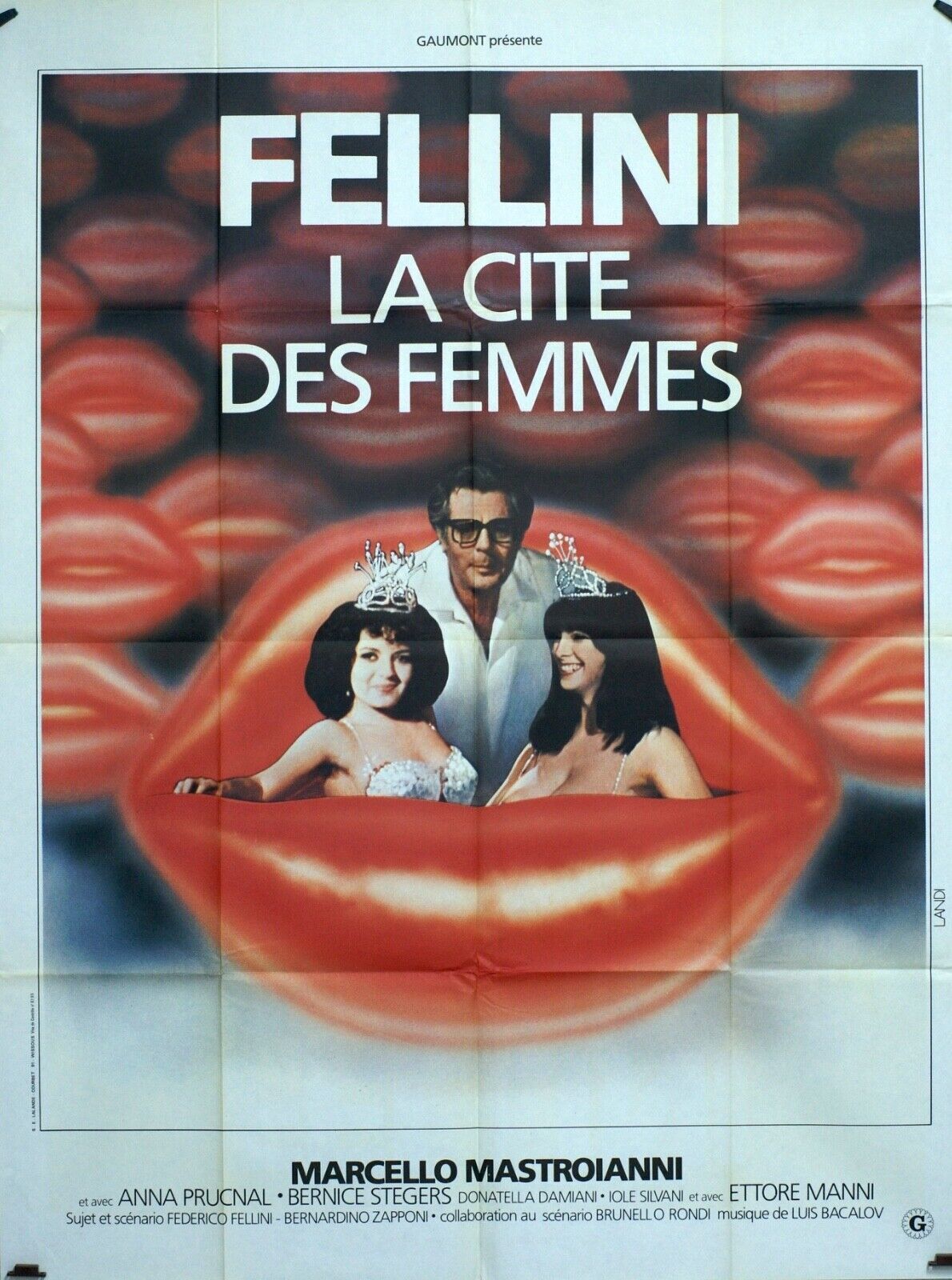LA CITÉ DES FEMMES FELLINI MOVIE POSTER ORIGINAL 120x160 FELLINI