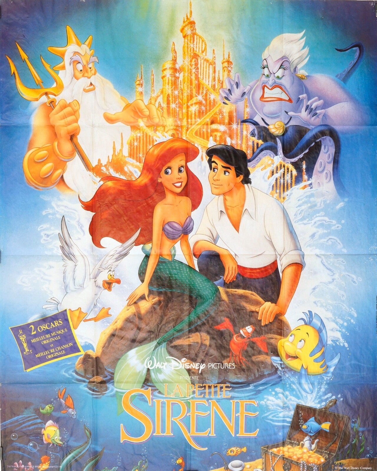 LA PETITE SIRÈNE POSTER ORIGINAL 120x160 WALT DISNEY
