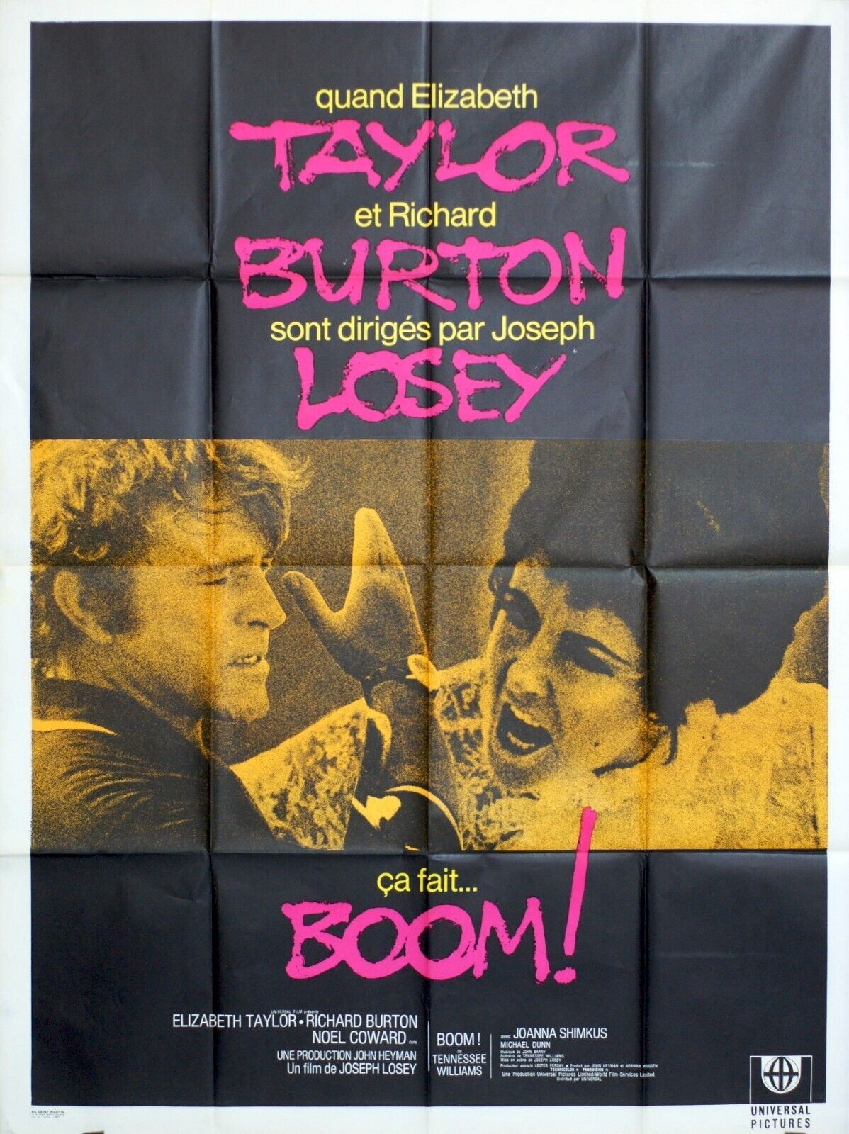 BOOM ! POSTER ORIGINAL (120X160) ELIZABETH TAYLOR