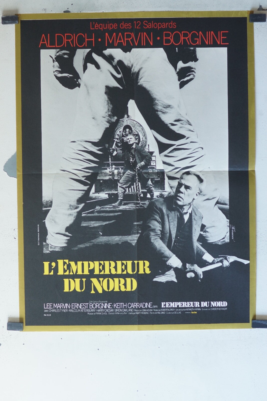 EMPEREUR DU NORD (L’) MOVIE POSTER ORIGINAL (60X80) Lee Marvin,Ernest Borgnine