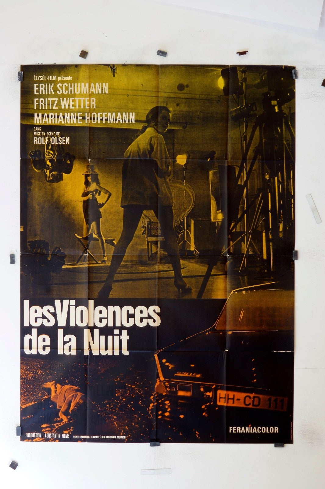 LES VIOLENCES DE LA NUIT ERIK SCHUMAN MOVIE POSTER ORIGINAL (120x160)
