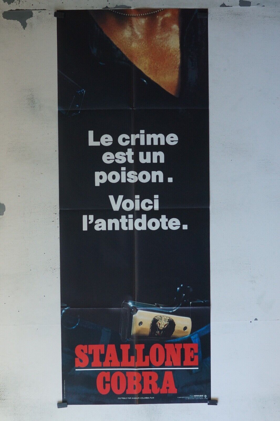 COBRA MOVIE POSTER ORIGINAL 60x160 STALLONE