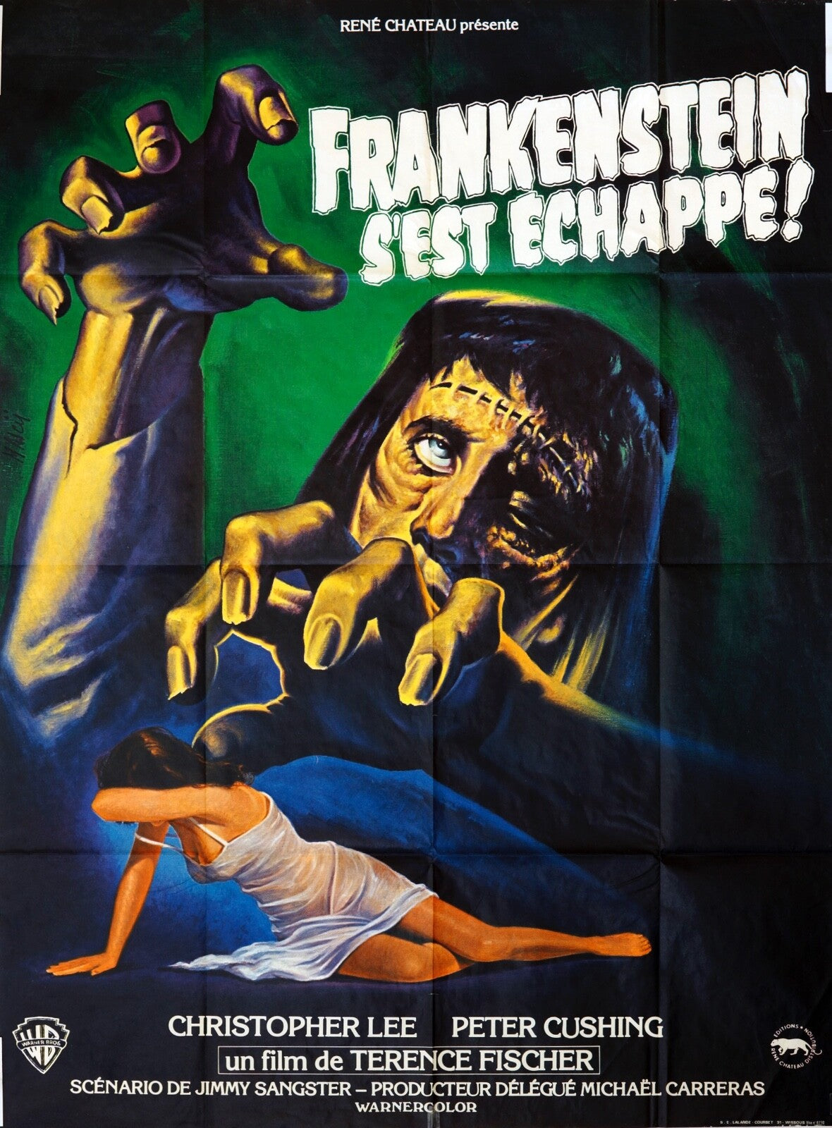 FRANKENSTEIN S’EST ECHAPPE POSTER ORIGINAL 120x160 THE CURSE OF FRANKENSTEIN
