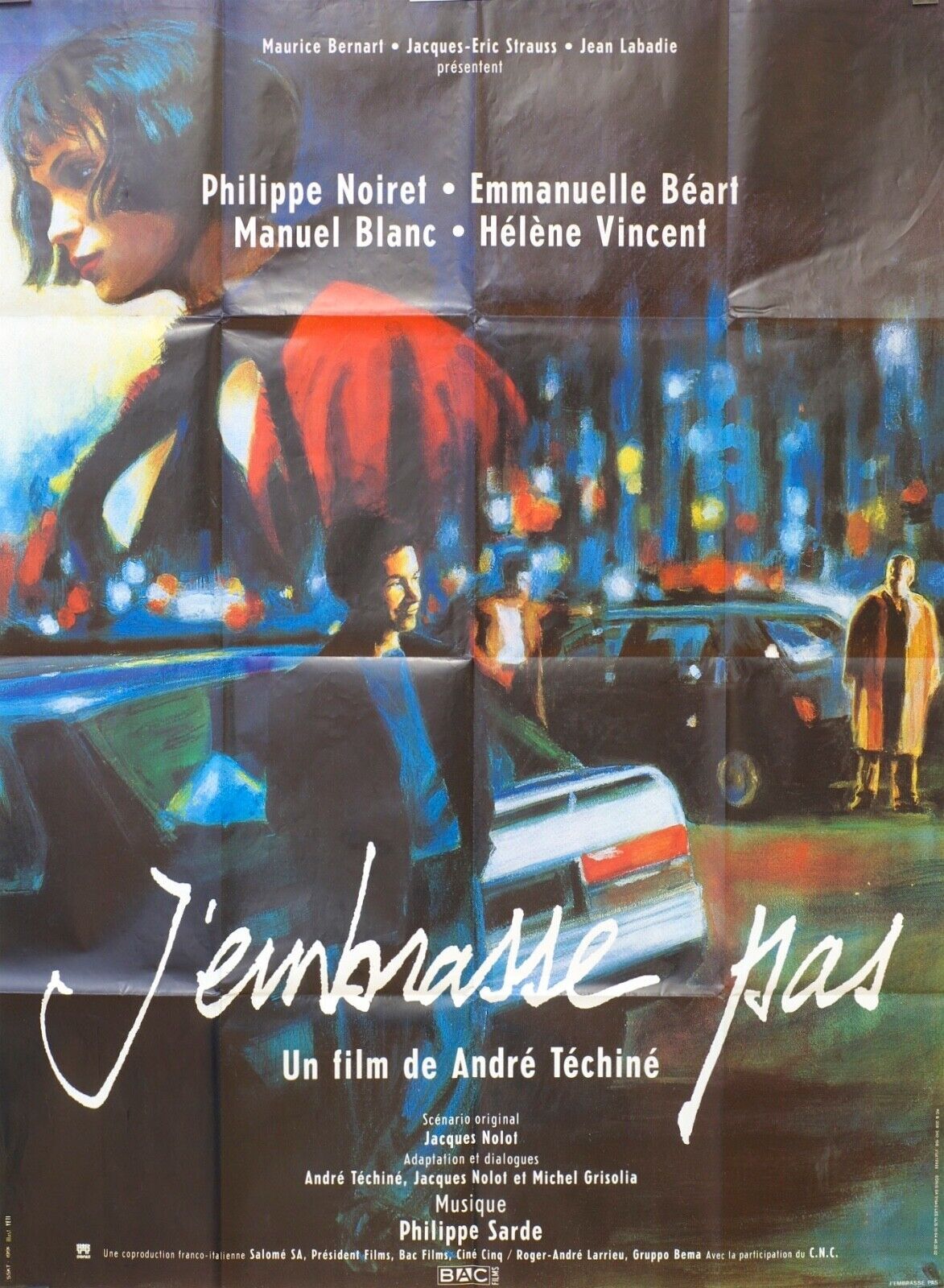 J’EMBRASSE PAS MOVIE POSTER ORIGINAL 120x160 PHILIPPE NOIRET