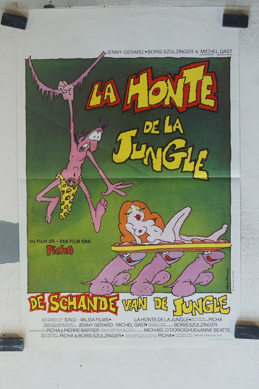 HONTE DE LA JUNGLE (LA),BELGE POSTER ORIGINAL 35X55 George Aminel