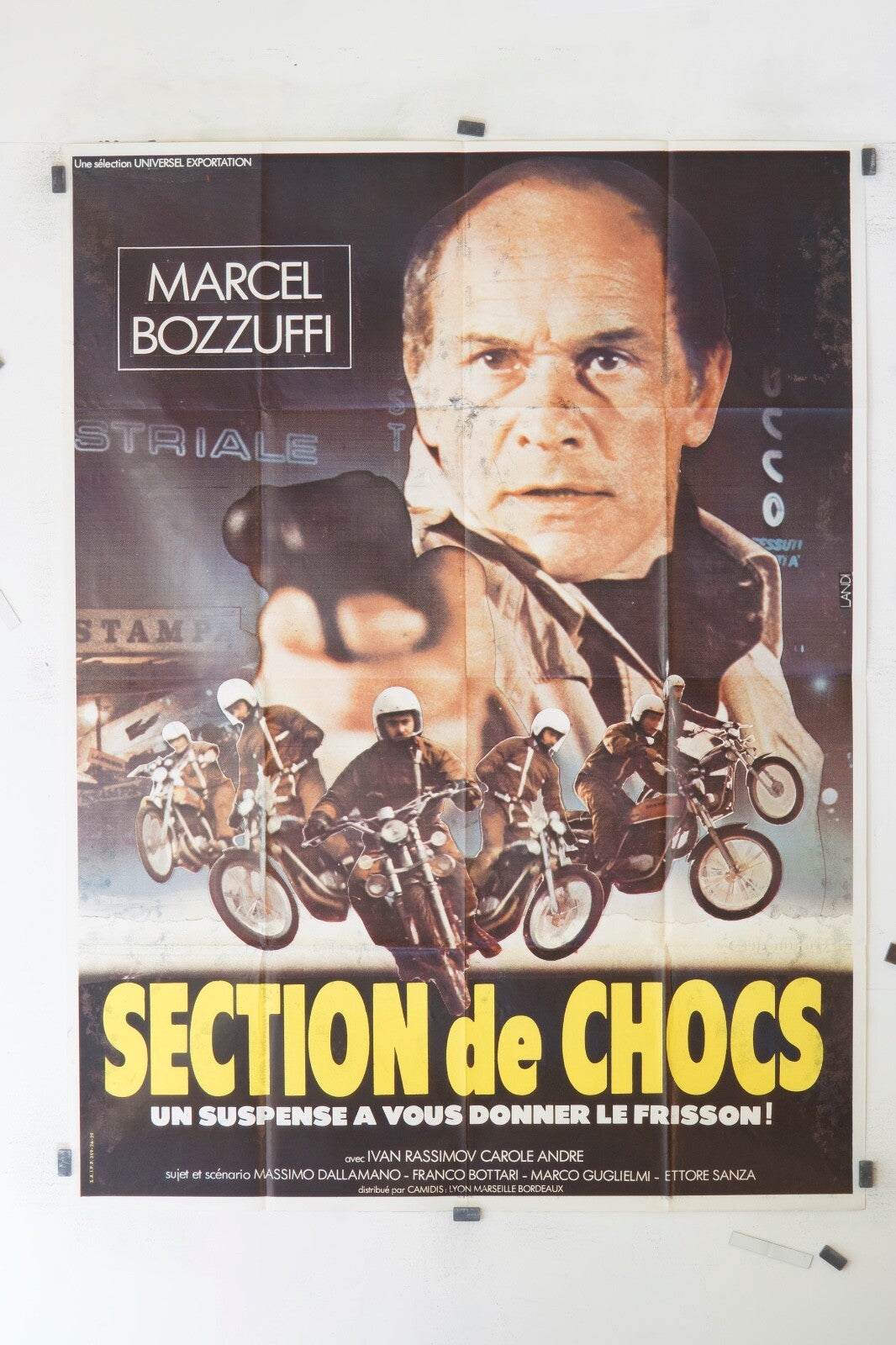 SECTION DE CHOCS MARCEL BOZZUFFI MOVIE POSTER ORIGINAL 120x160