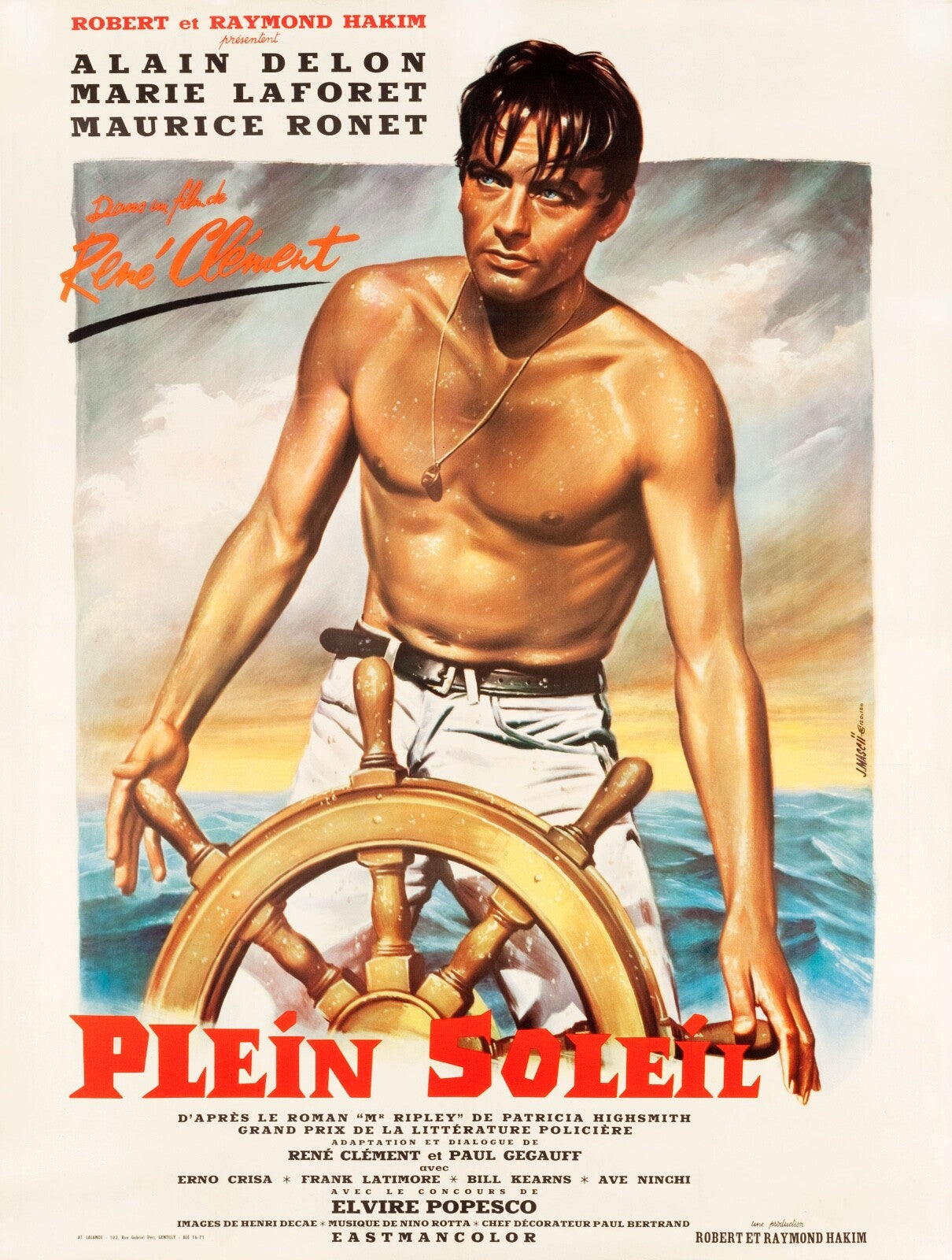 PLEIN SOLEIL MOVIE POSTER 40x60 MOVIE POSTER ALAIN DELON MAURICE RONET