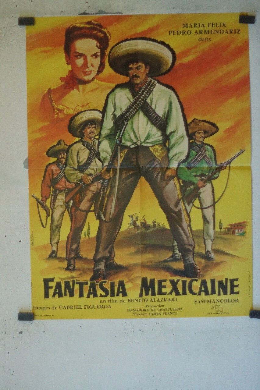 FANTASIA MEXICAINE MOVIE POSTER ORIGINAL (60X80) MARIA FÉLIX – PEDRO ARMENDARIZ