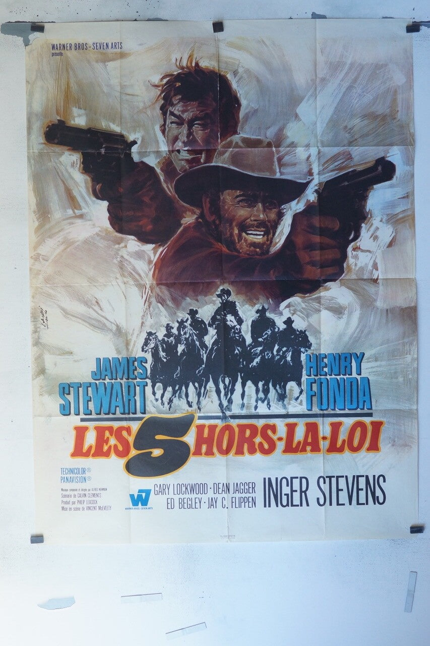 LES 5 HORS-LA-LOI POSTER ORIGINAL 120x160 HENRY FONDA – JAMES STEWART