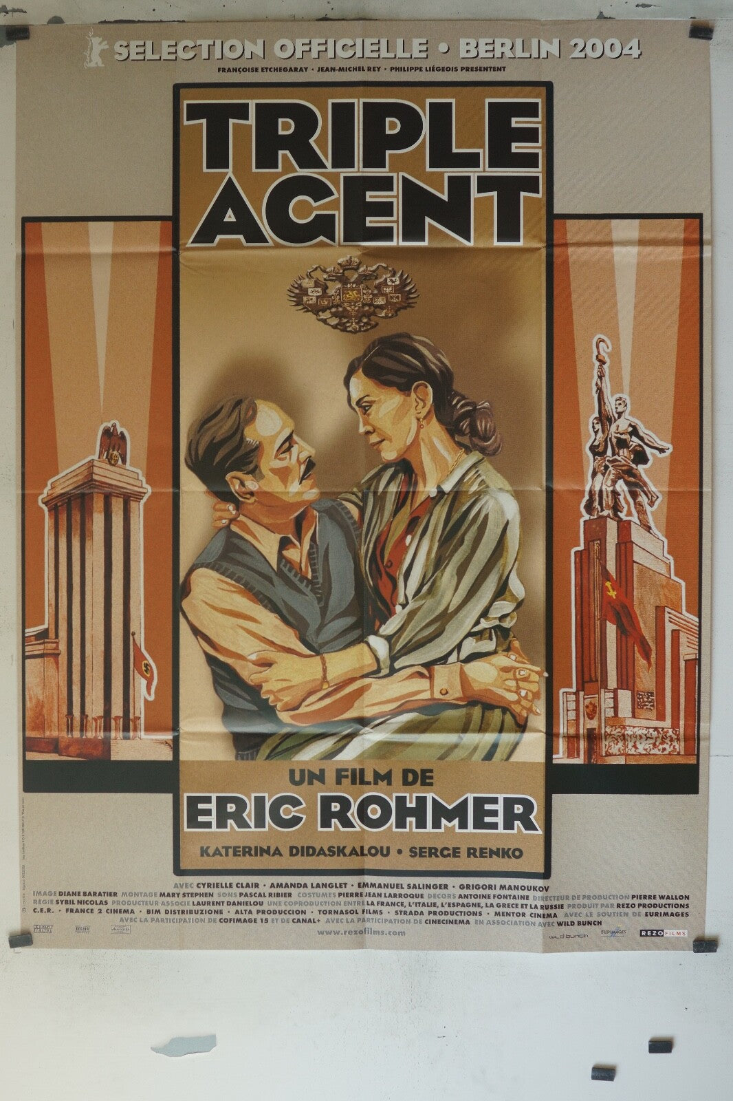TRIPLE AGENT POSTER ORIGINAL 120x160 ERIC ROHMER – KATARINA DIDASKALOU