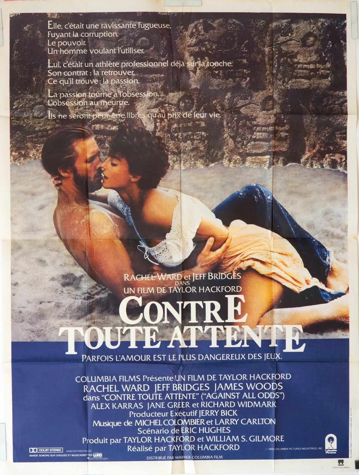 CONTRE TOUTE ATTENTE ORIGINAL MOVIE POSTER 120x160 TAYLOR HACKFORD