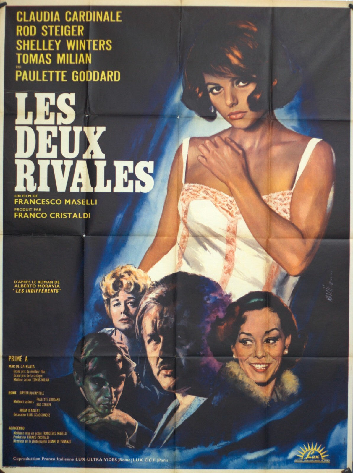 LES DEUX RIVALES CLAUDIA CARDINALE POSTER ORIGINAL 120x160
