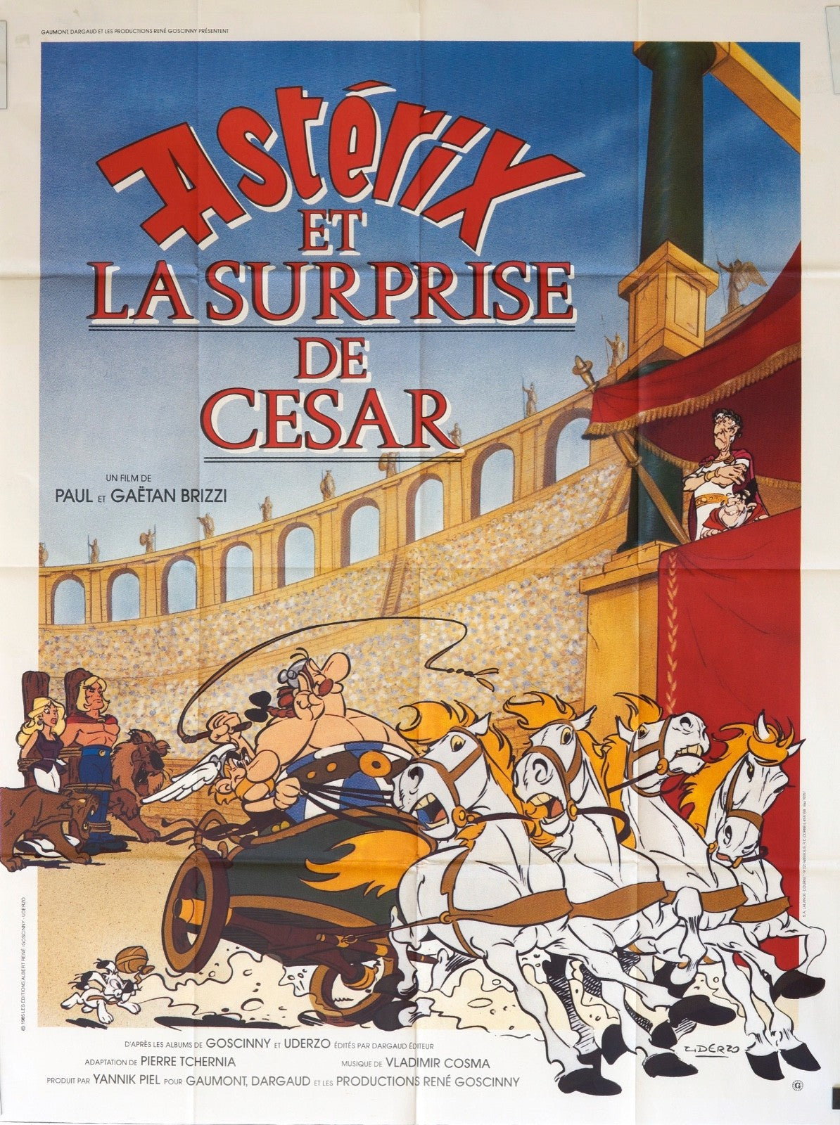 ASTÉRIX ET LA SURPRISE DE CÉSAR PIERRE TCHERNIA movie poster ORIGINAL 120x16