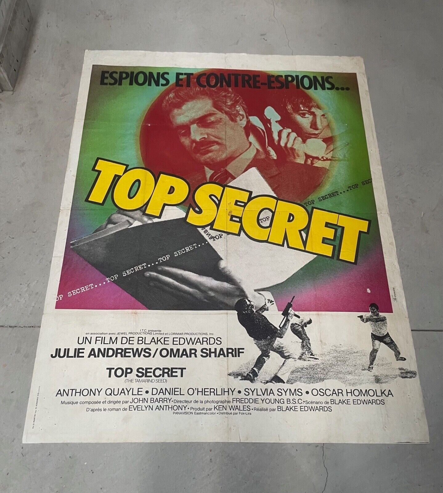 TOP SECRET POSTER ORIGINAL VINTAGE (120X160) OMAR SHARIF