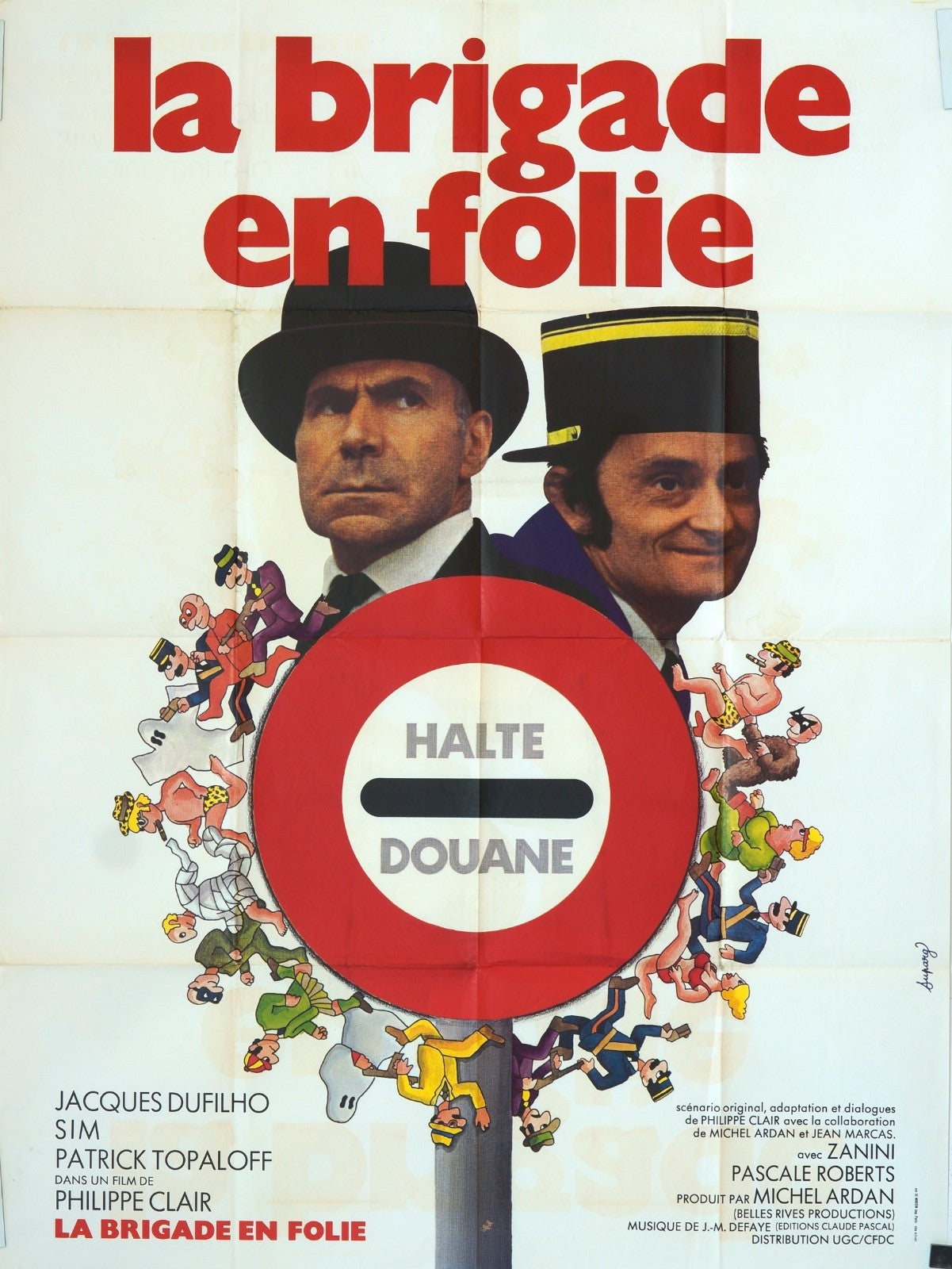 LA BRIGARDE EN FOLIE JACQUES DUFILHO ORIGINAL MOVIE POSTER 120x160