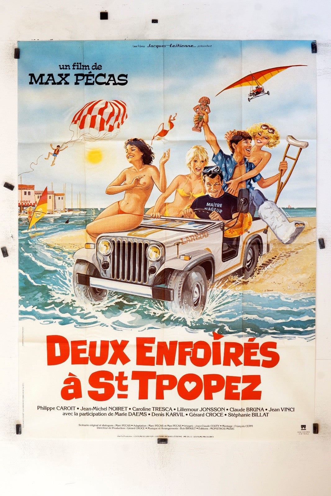 DEUX ENFOIRÉS À ST TROPEZ MAX PÉCAS 120X160 MOVIE POSTER ORIGINAL