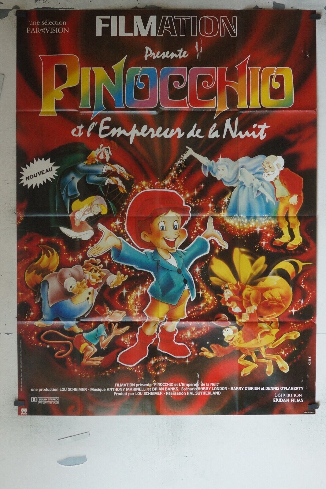 PINOCCHIO ET L’EMPEREUR DE LA NUIT MOVIE POSTER ORIGINAL (120x160) WALT DISNEY