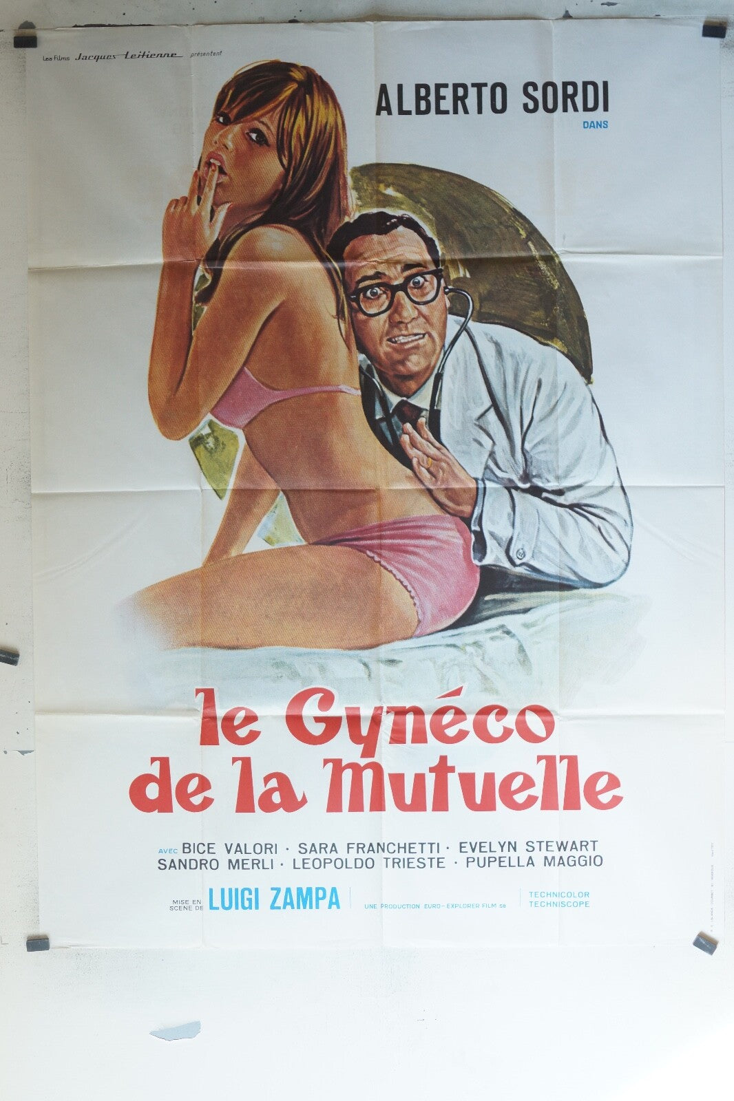 GYNECO DE LA MUTUELLE ORIGINAL MOVIE POSTER 120x160 Alberto Sordi
