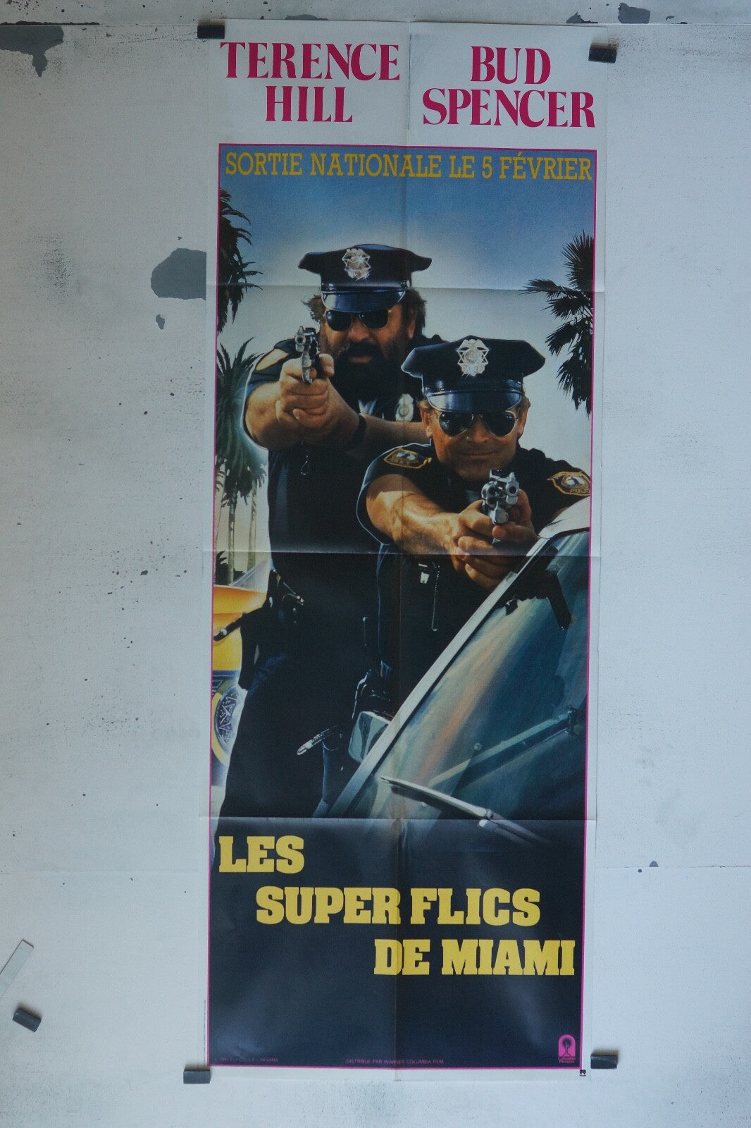 LES SUPERFLICS DE MIAMI MOVIE POSTER ORIGINAL 60x160 TERENCE HILL – BUD SPENCER