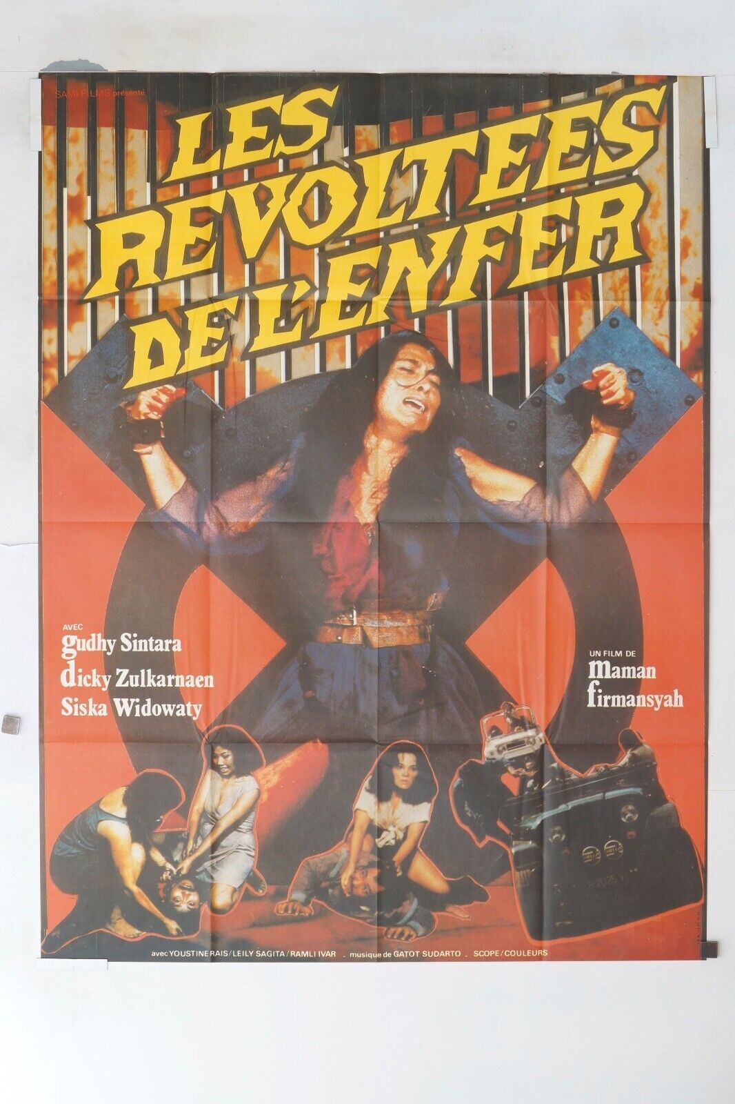 LES RÉVOLTÉS DE L’ENFER MOVIE POSTER ORIGINAL (120X160) GUDHY SINTARA