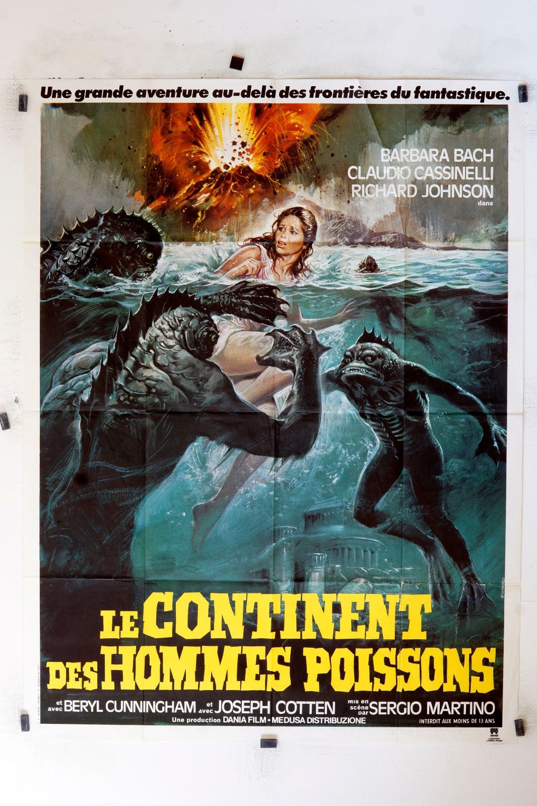 LE CONTINENT DES HOMMES POISSON BERYL CUNNINGHAM MOVIE POSTER ORIGINAL, 120X160