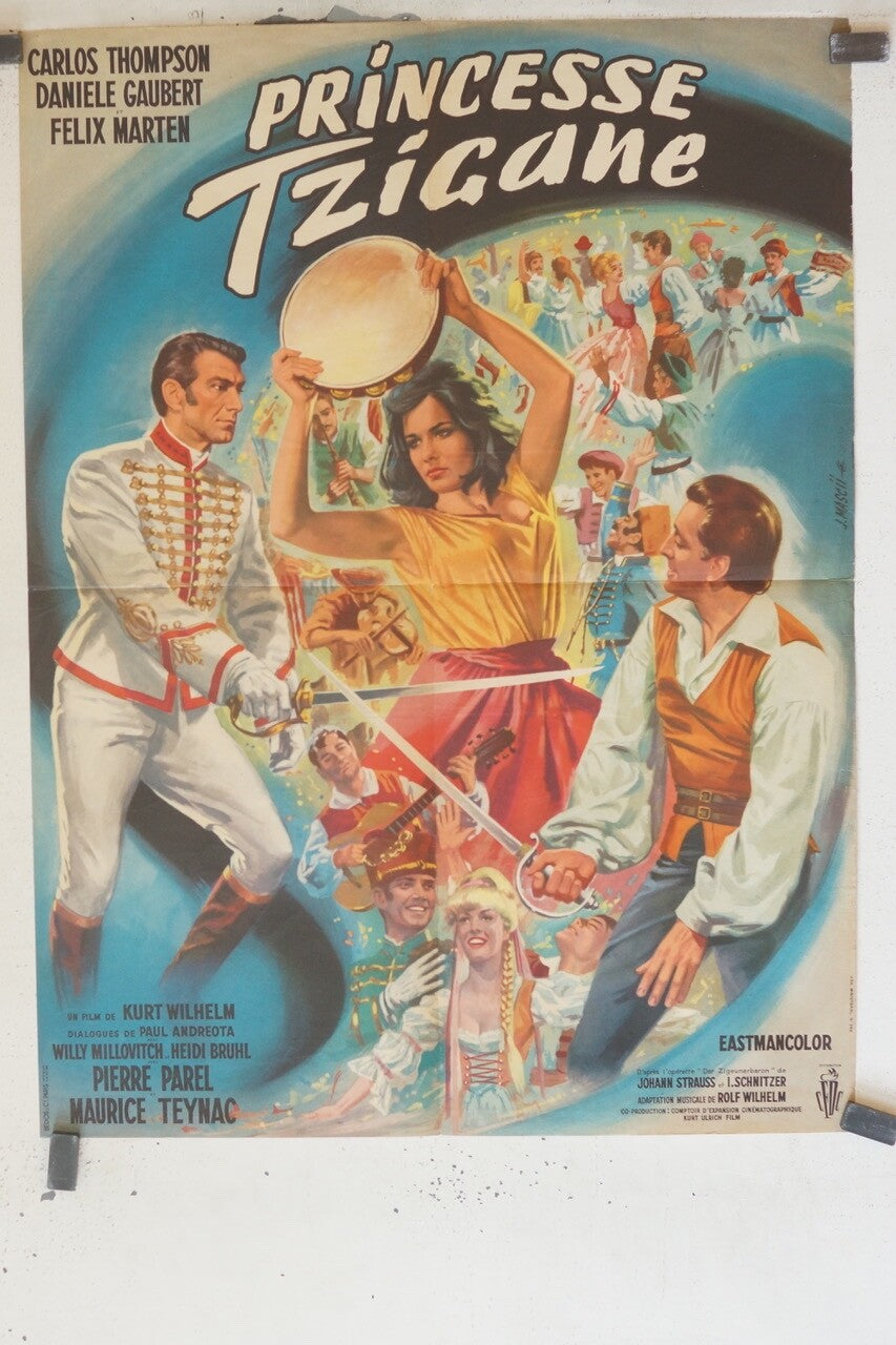 PRINCESSE TZIGANE POSTER ORIGINAL (60X80) CARLOS THOMPSON, DANIELLE GAUBERT