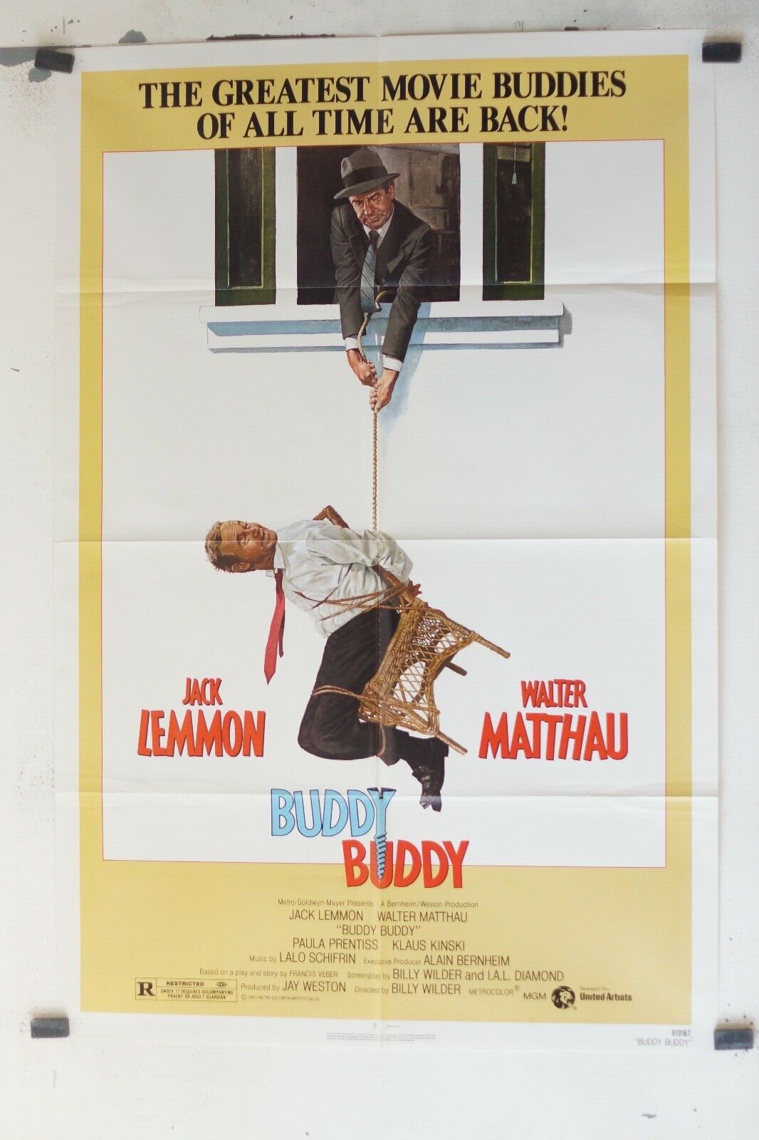 BUDDY BUDDY movie poster original, 69x103, Billy Wilder, Dana Elcar
