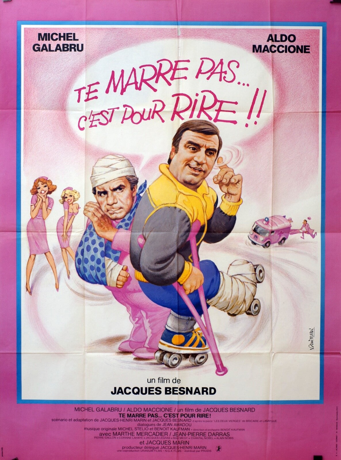 TE MARRE PAS…C’EST POUR RIRE Movie poster ORIGINAL (120x160) MICHEL GALABRU