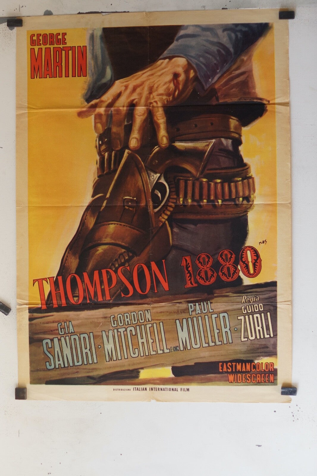 THOMPSON 1880 (1966) ORIGINAL MOVIE POSTER 70x100 GIA SANDRI, GORDON MITCHELL