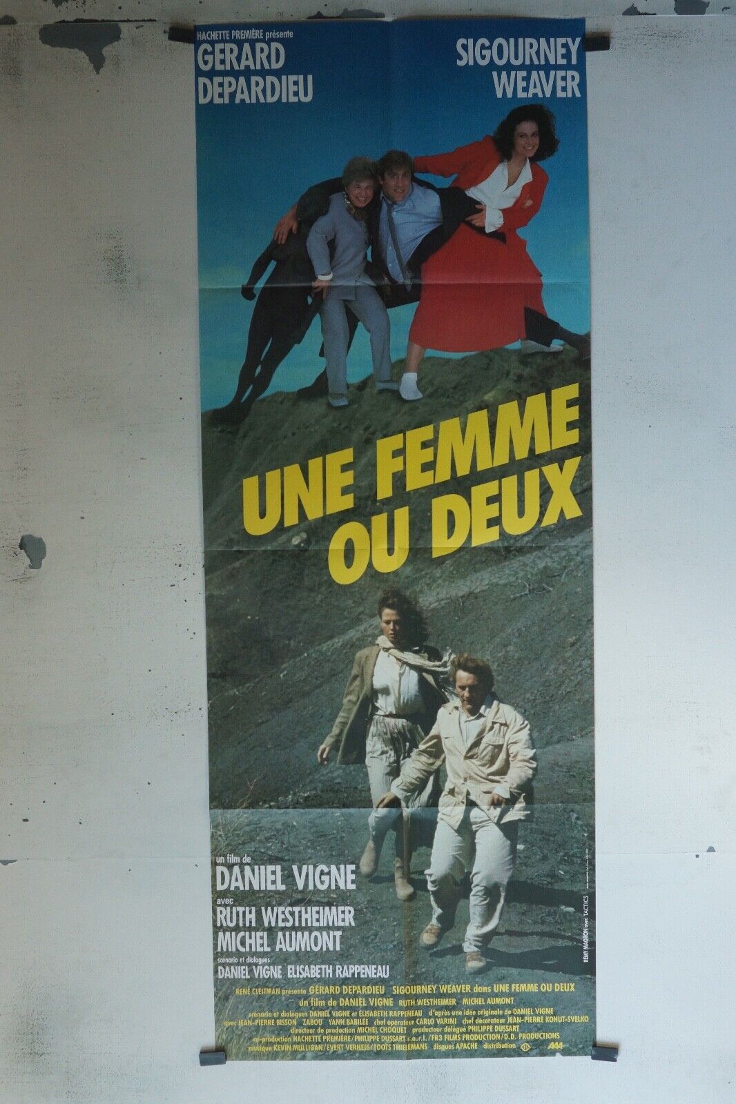 UNE FEMME OU DEUX POSTER ORIGINAL 60x160 GERARD DEPARDIEU