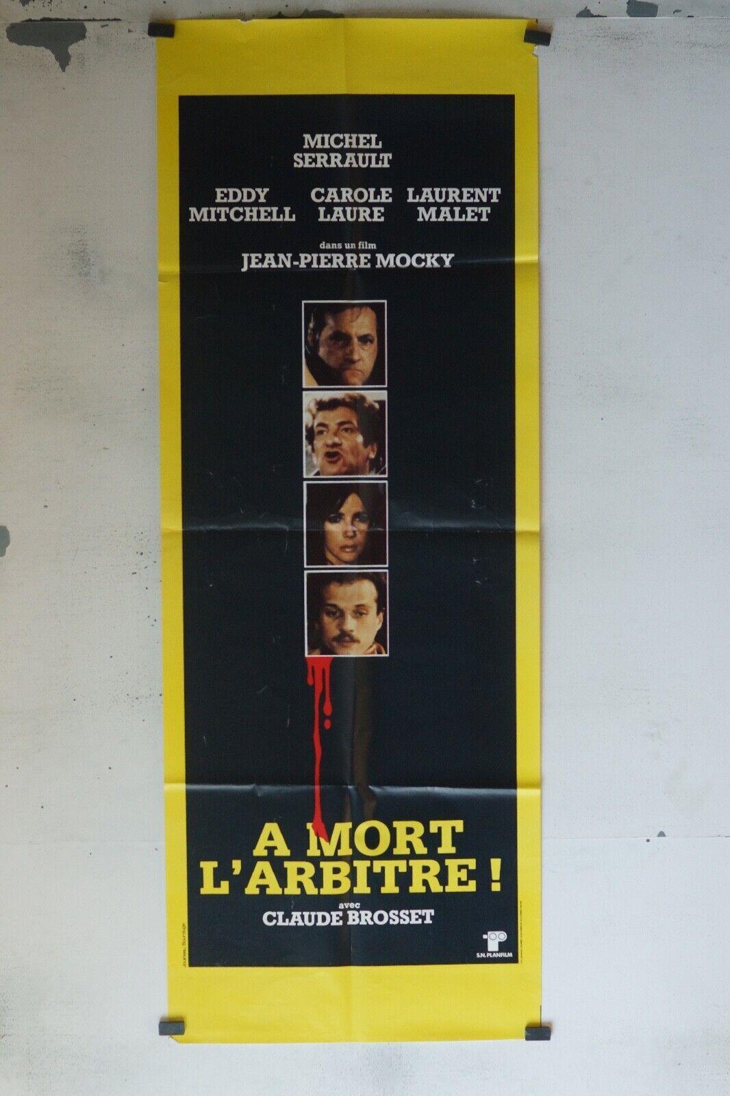 A MORT L’ARBITRE POSTER ORIGINAL (60x160) EDDY MITCHELL